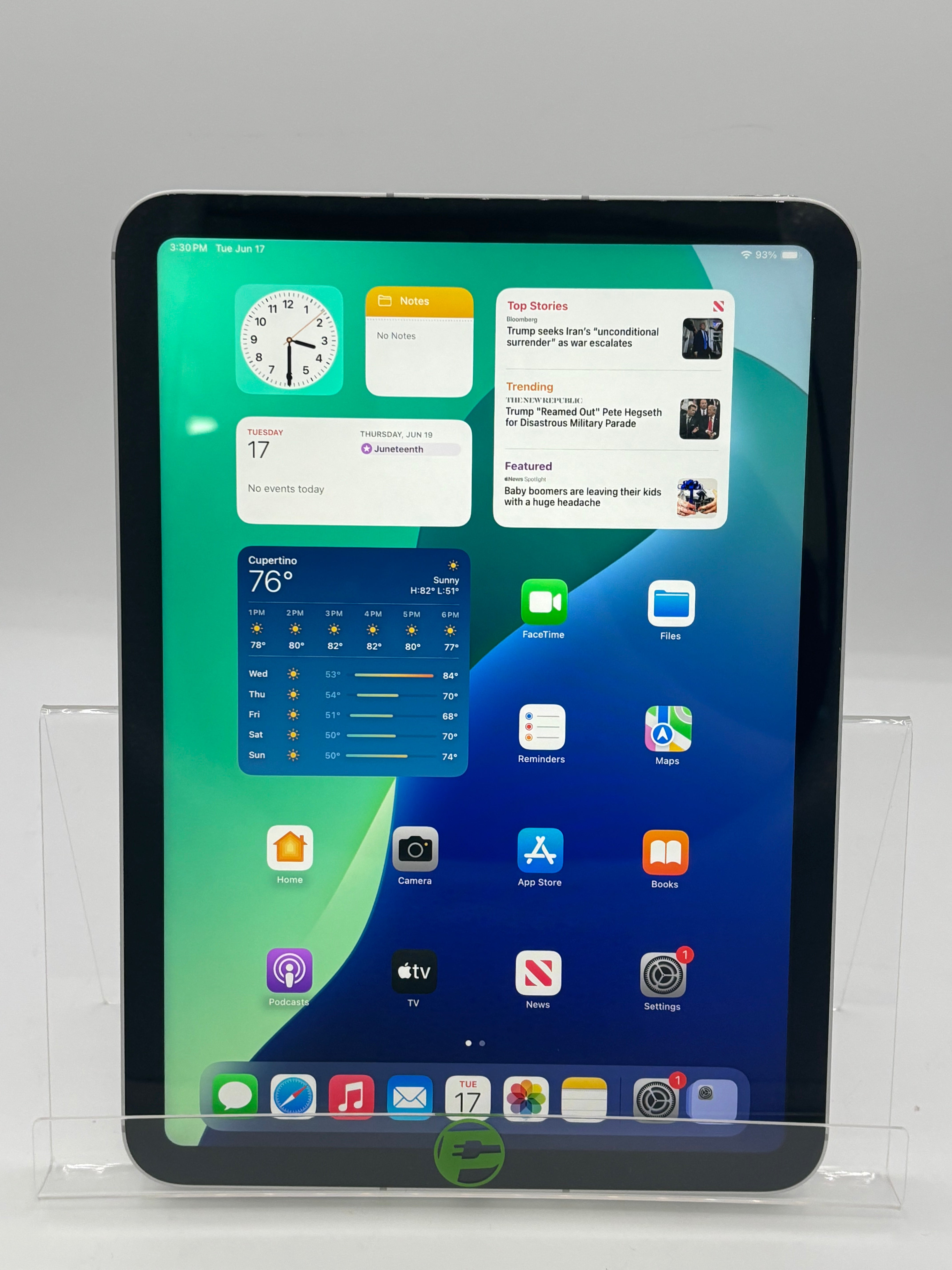 WiFi Only Apple iPad 10th Gen 64GB 18.4.1 SILVER MQ6J3LL/A