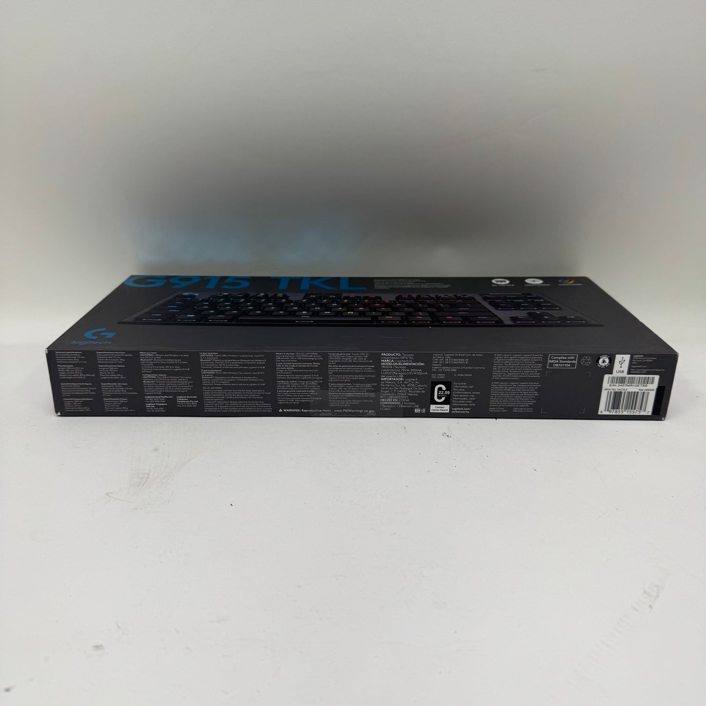 New Logitech G915 TKL YR0076 Wireless Wireless Gaming Keyboard Black