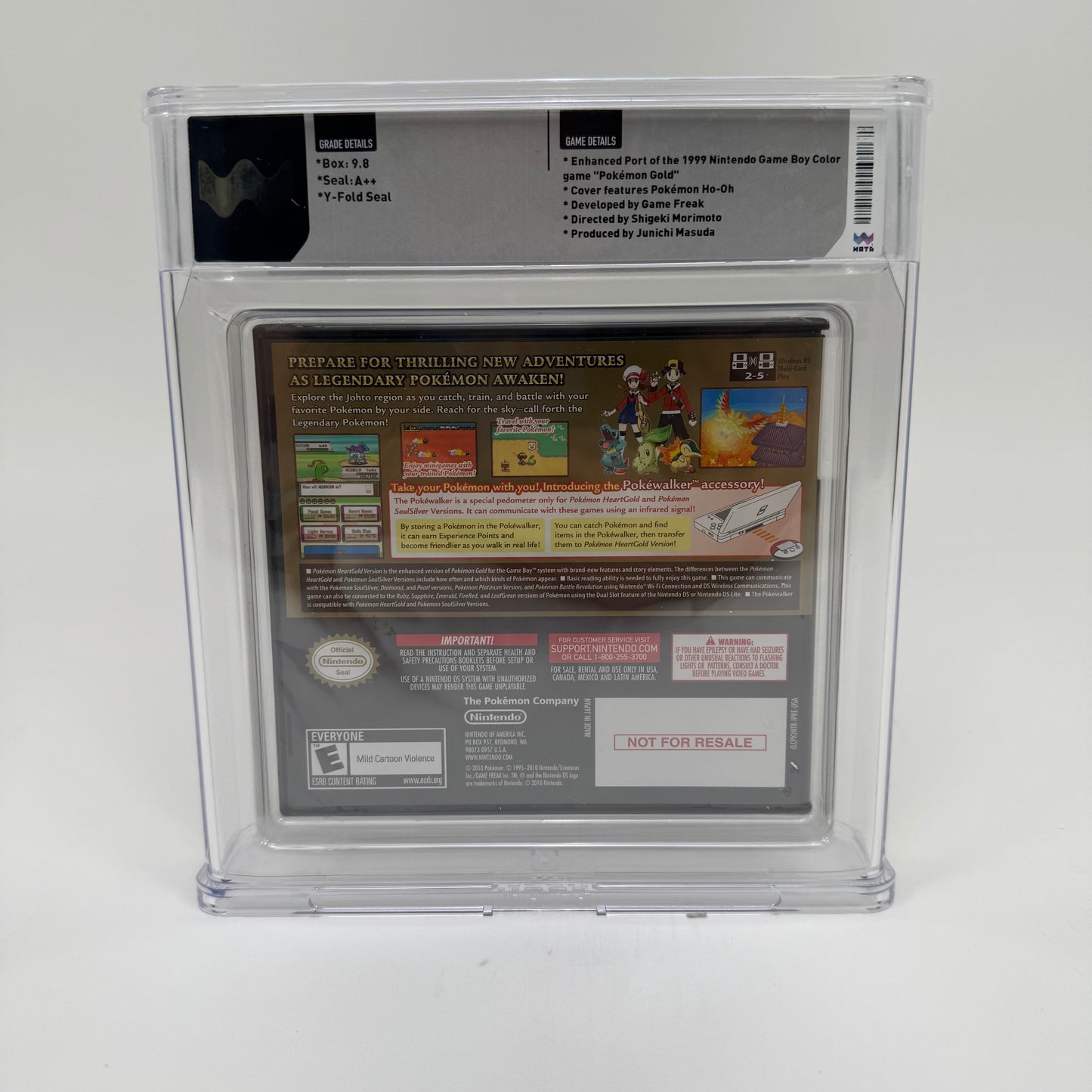 WATA Graded 9.8 New Pokemon HeartGold Version (Nintendo DS, 2010)