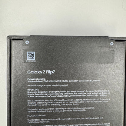 New Unlocked Samsung Galaxy Flip7 12GB RAM 256GB SM-F766UDBAXAA Blue Shadow