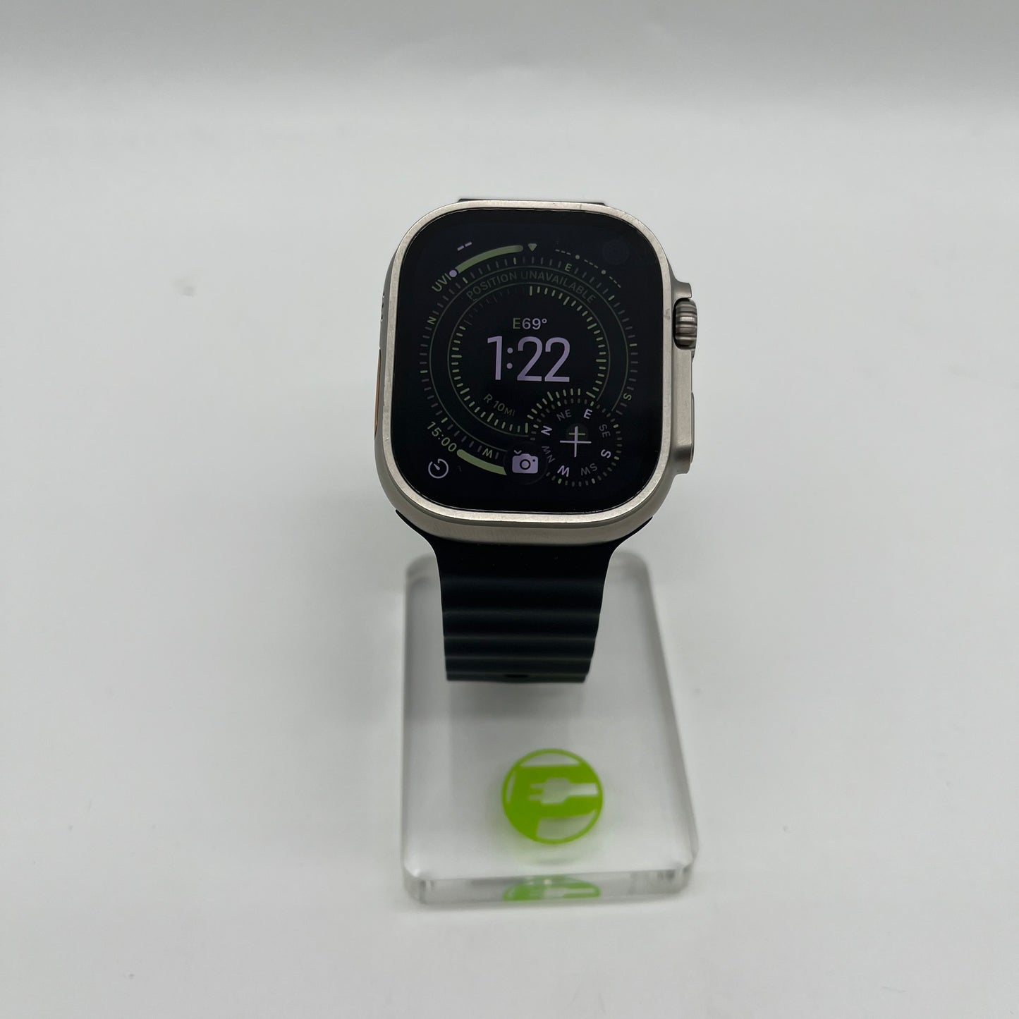 GPS Only Apple Watch Ultra 49MM Natural Titanium Black Ocean Band MQET3LL/A