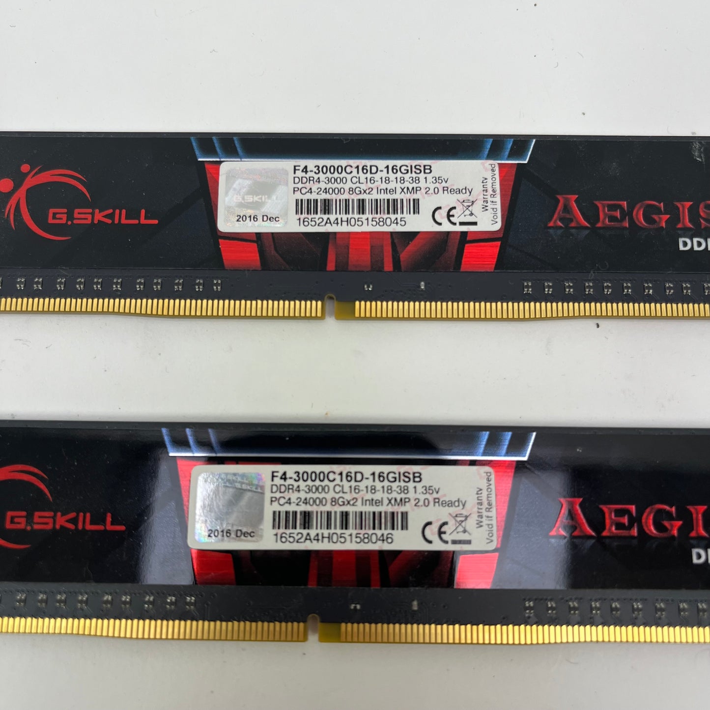G.Skill Aegis 16GB (2x8GB) RAM DDR4 3000MHz F4-3000C16D-16GISB
