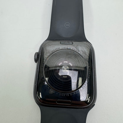 Unlocked Apple Watch SE 2nd Gen 44MM Black Aluminum Black Sport Band MYER2LL/A