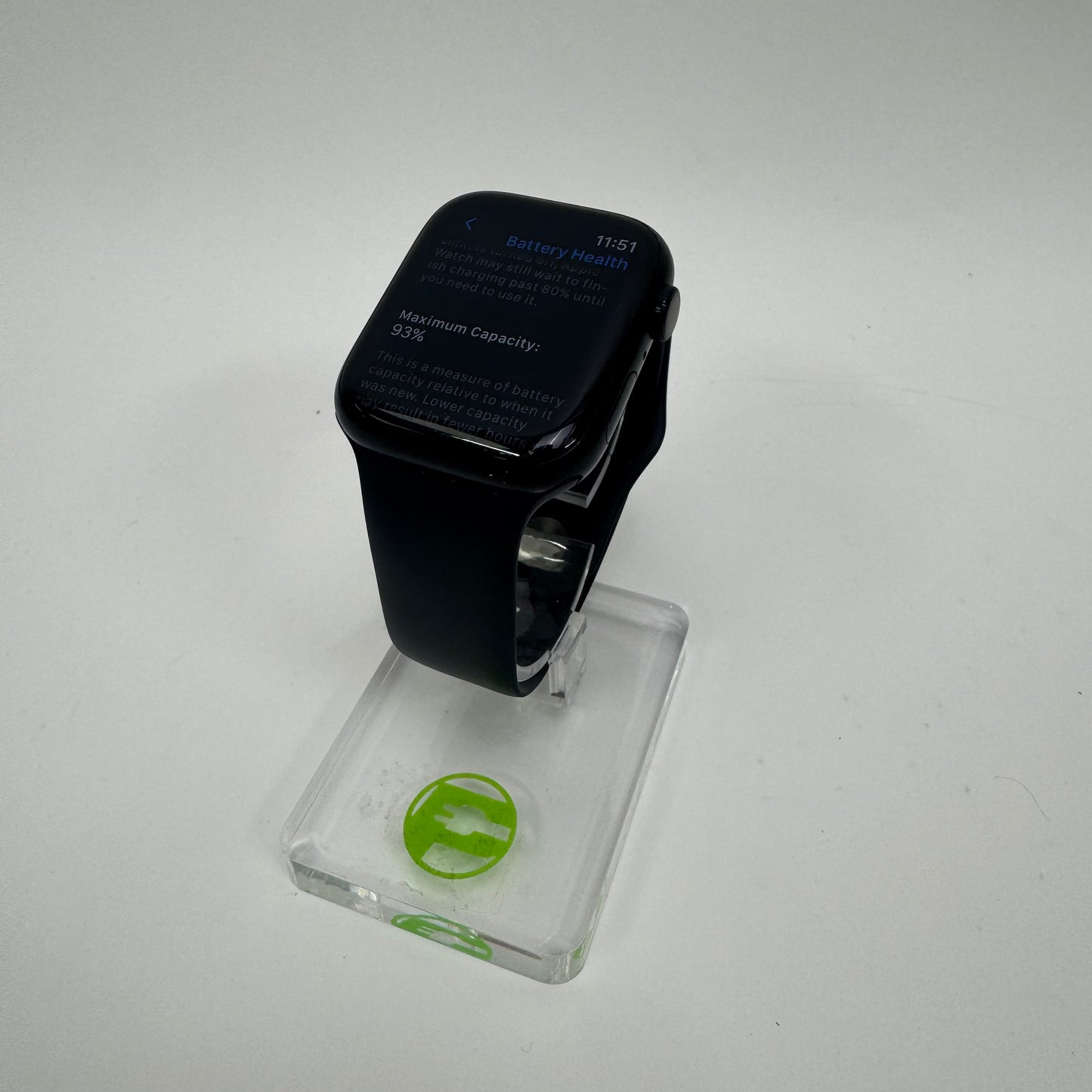 GPS Only Apple Watch Series 9 44MM Black Aluminum Black Sport Band MTQQ3LL/A