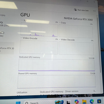 HP Custom PC Core i5-10400F 2.90GHz 16GB RAM 500GB SSD Gigabyte GeForce RTX 3060