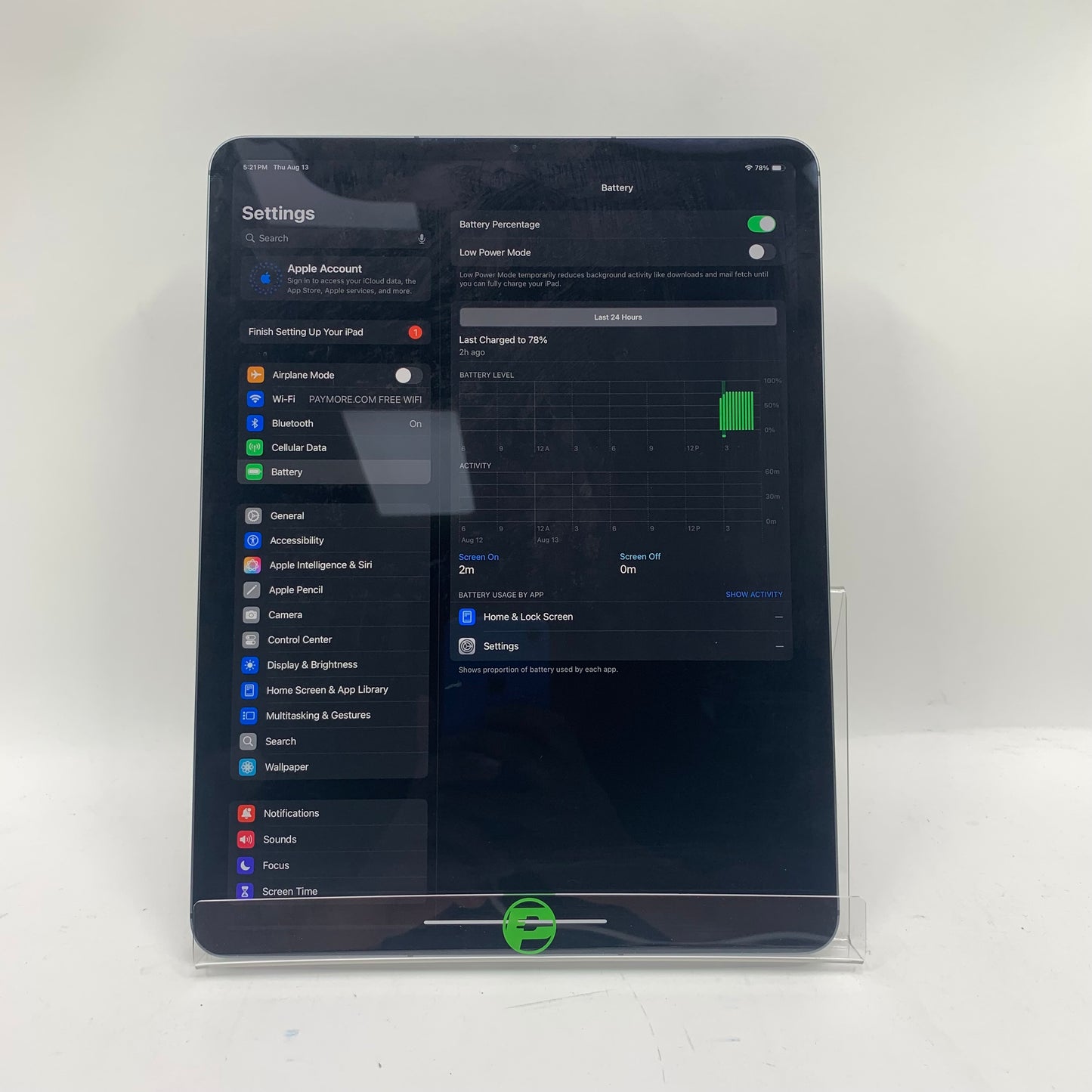 WiFi Only Apple iPad Pro 12.9" 5th Gen 2TB 18.5 Black MHP43LL/A