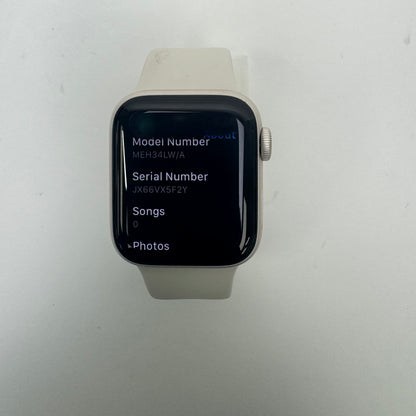 GPS Only Apple Watch SE 3 40MM Starlight Aluminum Starlight Sport Band MEH34LW/A