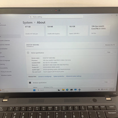 Lenovo ThinkPad T14 Gen 4 14" i5-1345U 16GB RAM 512GB SSD