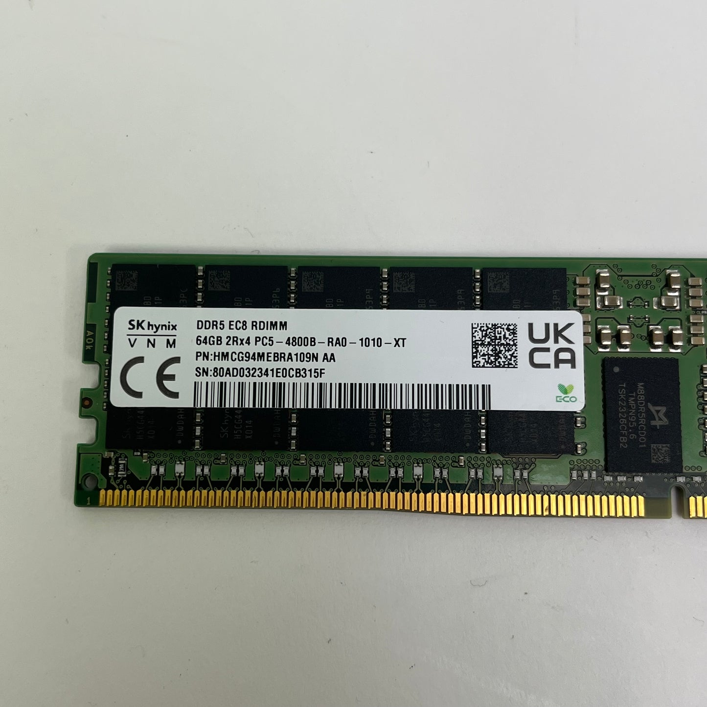 SK Hynix 64GB (1x64GB) RAM DDR5 RDIMM 4800MHz Server Memory