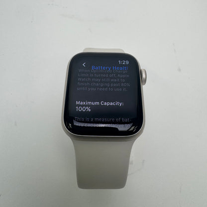 GPS Only Apple Watch SE 3 40MM Starlight Aluminum Starlight Sport Band MEH34LW/A