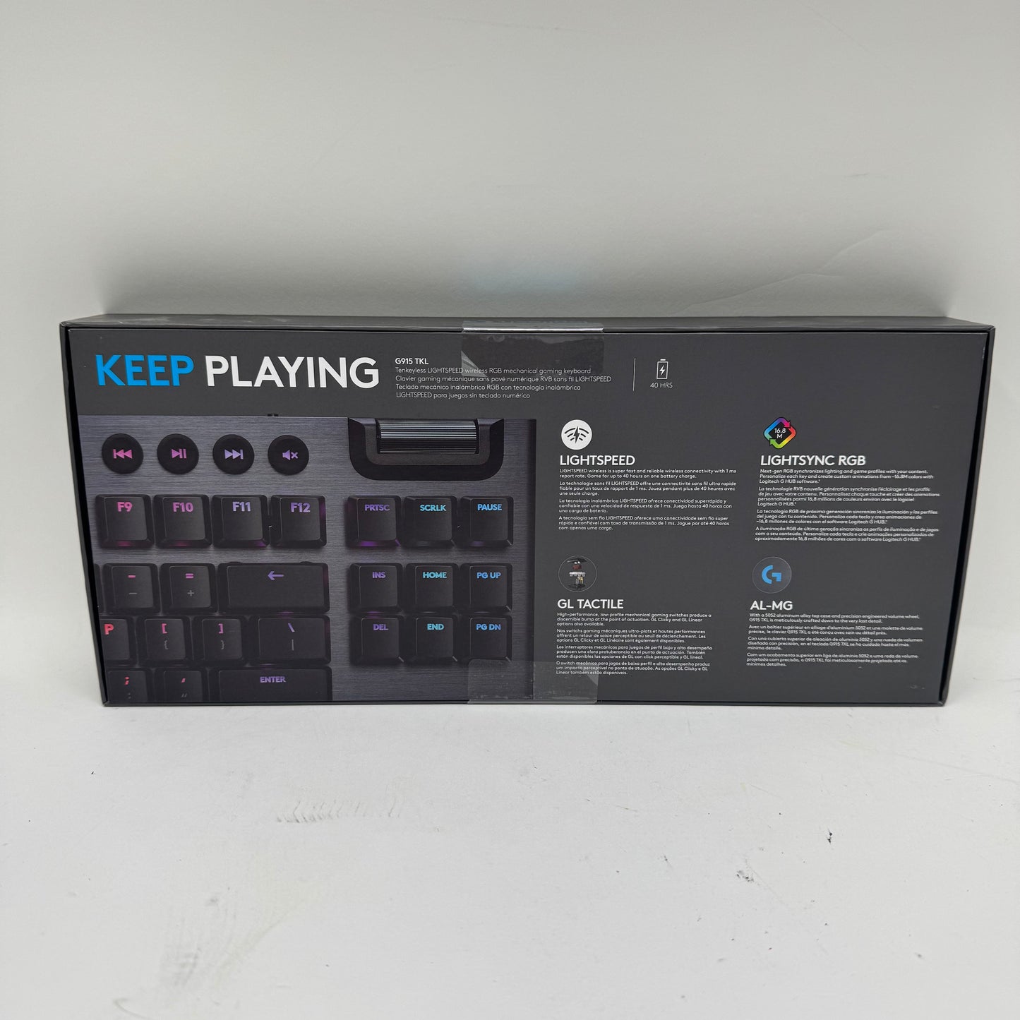 New Logitech G915 TKL YR0076 Wireless Wireless Gaming Keyboard Black