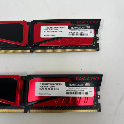 TeamGroup T-Force Vulcan 16GB (2x8GB) RAM DDR4 3000MHz TLRED48G3000HC16CBK