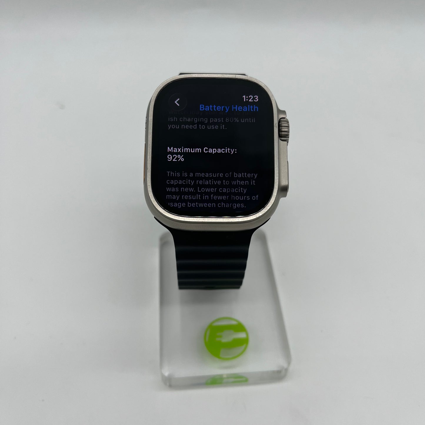 GPS Only Apple Watch Ultra 49MM Natural Titanium Black Ocean Band MQET3LL/A