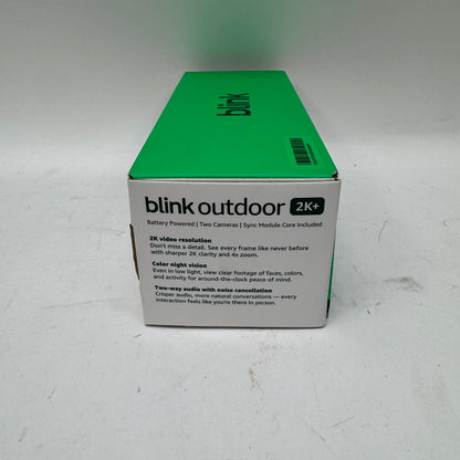 New Blink Outdoor 2k Plus Smart Security Camera Black