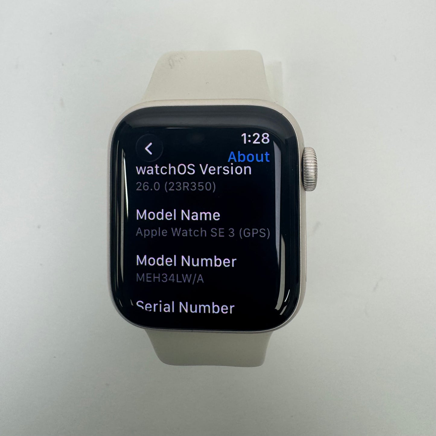 GPS Only Apple Watch SE 3 40MM Starlight Aluminum Starlight Sport Band MEH34LW/A