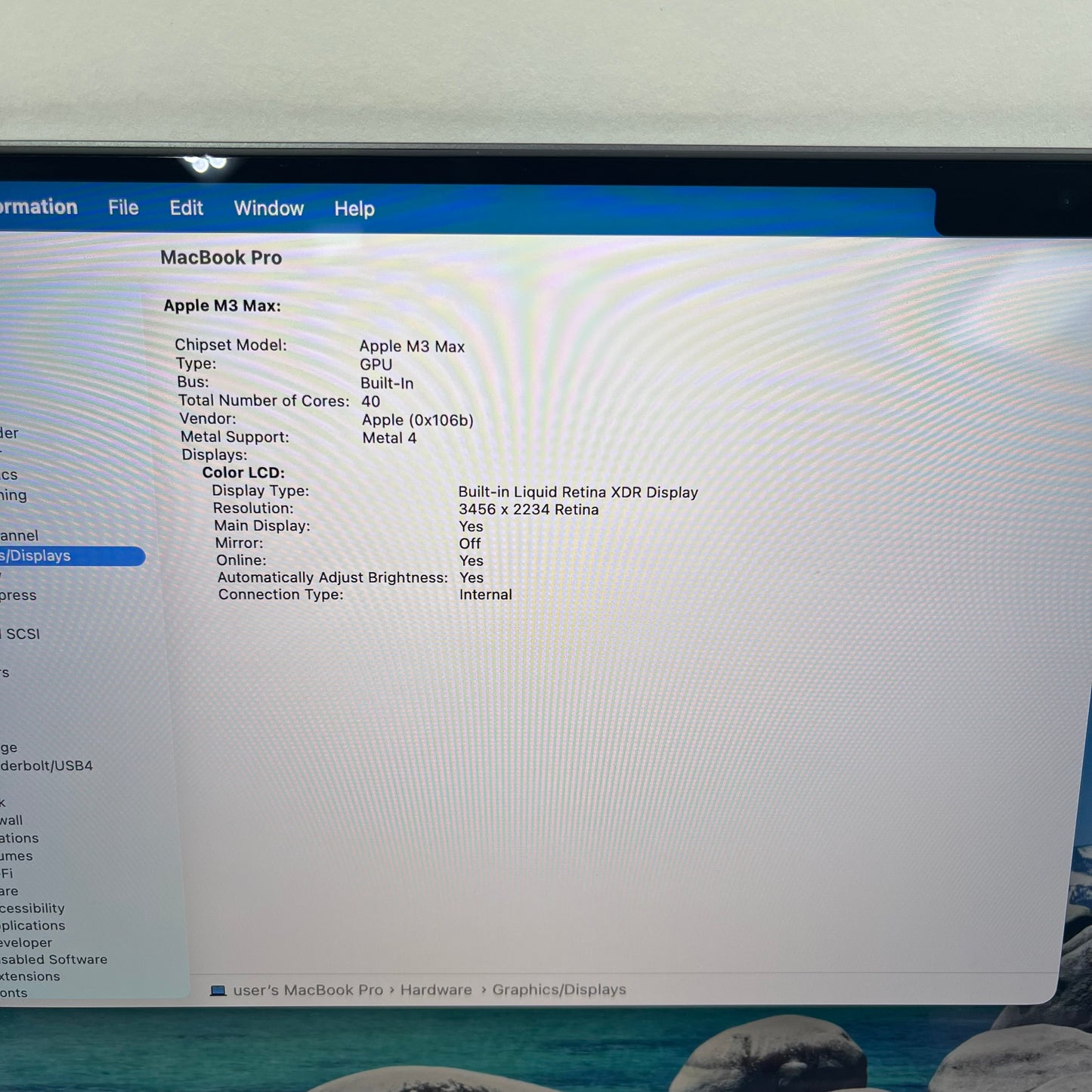 2023 Apple MacBook Pro 16" M3 Max 40C GPU 64GB RAM 1TB SSD A2991
