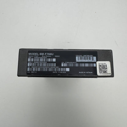 New Unlocked Samsung Galaxy Flip7 12GB RAM 256GB SM-F766UDBAXAA Blue Shadow