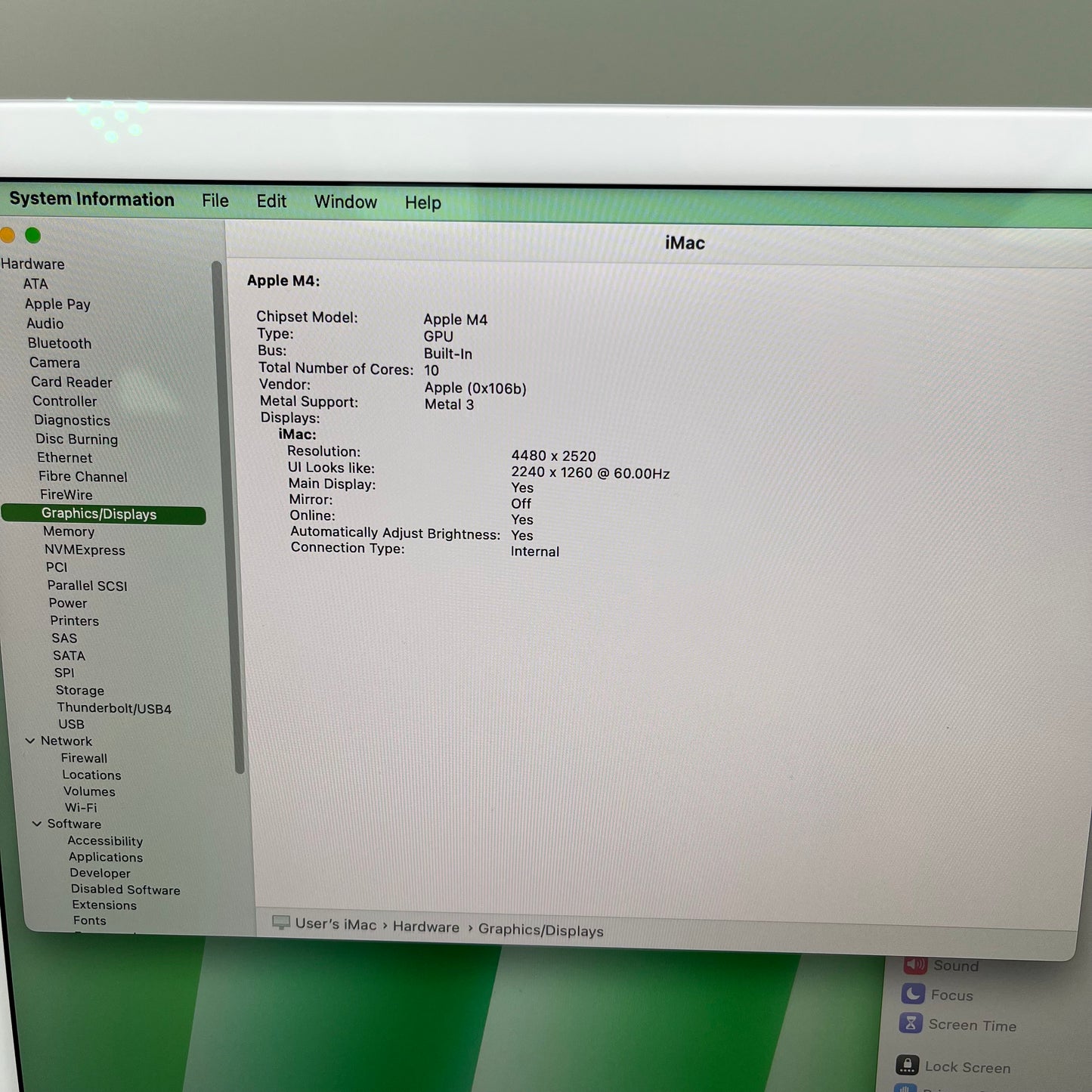 2024 Apple iMac 24" M4 10 Core 4.5GHz 24GB RAM 512GB SSD Green A3137