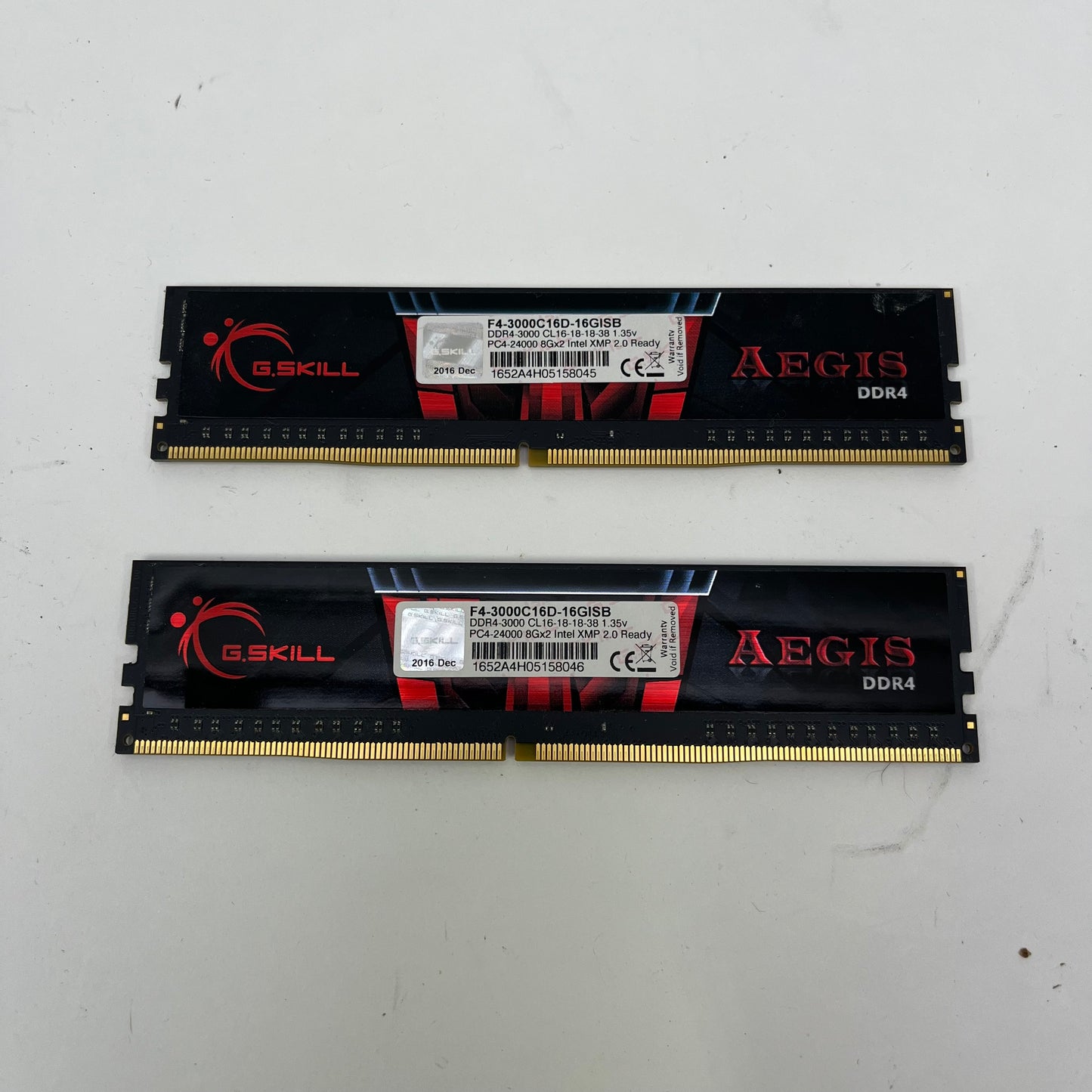 G.Skill Aegis 16GB (2x8GB) RAM DDR4 3000MHz F4-3000C16D-16GISB