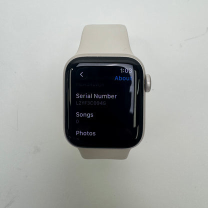 GPS Only Apple Watch SE 3 40MM Starlight Aluminum Starlight Sport Band MEH34LW/A