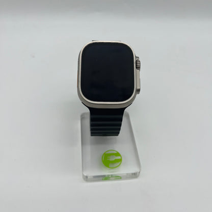 GPS Only Apple Watch Ultra 49MM Natural Titanium Black Ocean Band MQET3LL/A