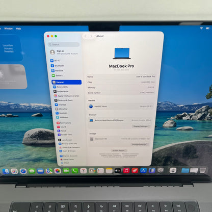 2023 Apple MacBook Pro 16" M3 Max 40C GPU 64GB RAM 1TB SSD A2991