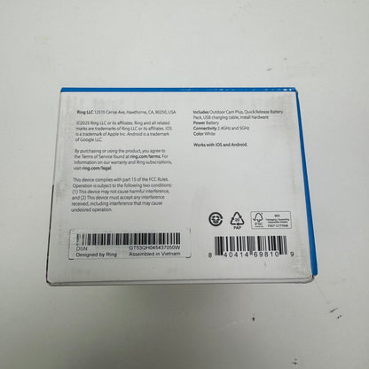 New Ring Outdoor 4 Outdoor Camera White B0D241GHP5