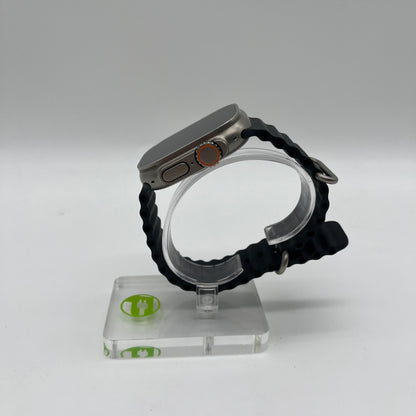 GPS Only Apple Watch Ultra 49MM Natural Titanium Black Ocean Band MQET3LL/A