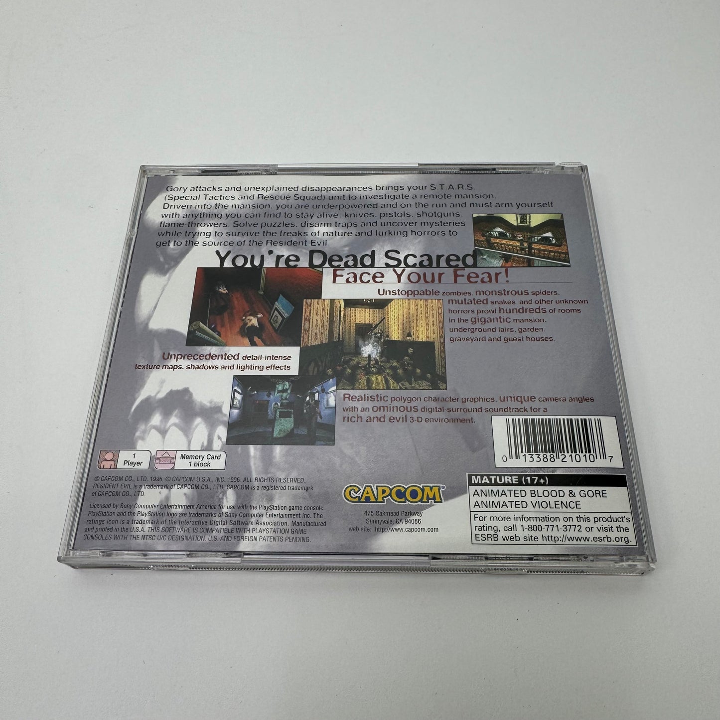 Resident Evil  (Sony PlayStation 1 PS1,  1996)